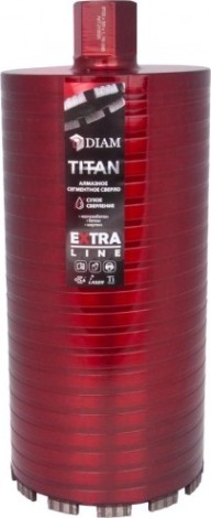 Алмазная коронка для мокрого сверления DIAM САСС 132x300х6x1,1/4UNC Extra Line Titan (арм. бетон) [313029]