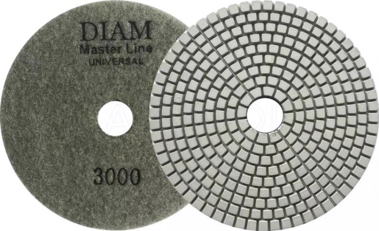 Алмазная тарелка на липучке DIAM АГШК 100*2,5 №3000 Master Line Universal (сухая/мокрая) [000629]