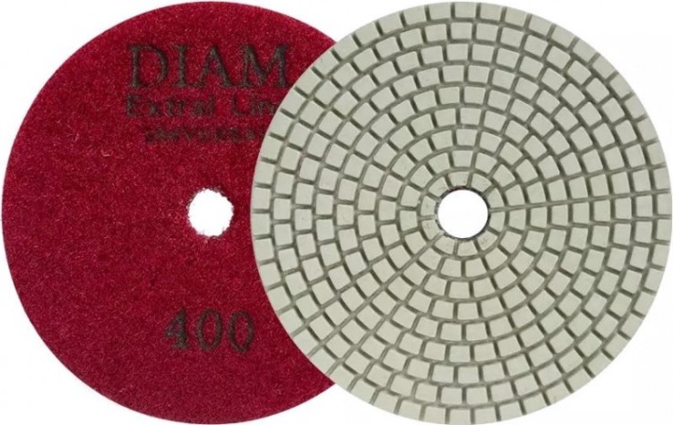 Алмазная тарелка на липучке DIAM АГШК 100*2,5 №400 Extra Line Universal (сухая/мокрая) [000675]