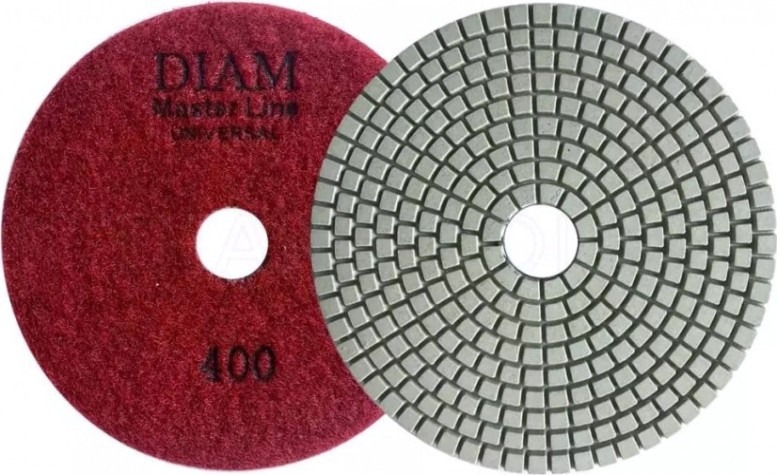 Алмазная тарелка на липучке DIAM АГШК 100*2,5 №400 Master Line Universal (сухая/мокрая) [000626]