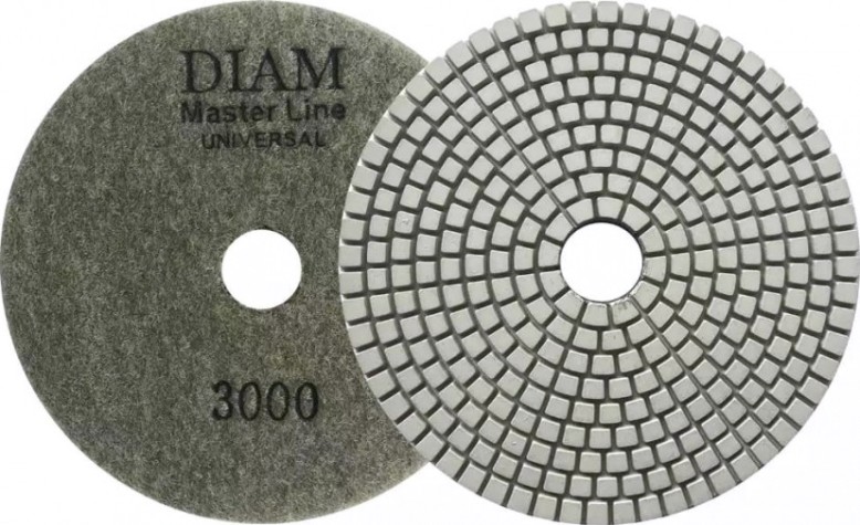 Алмазная тарелка на липучке DIAM АГШК 125*2,5 №3000 Master Line Universal (сухая/мокрая) [000650]