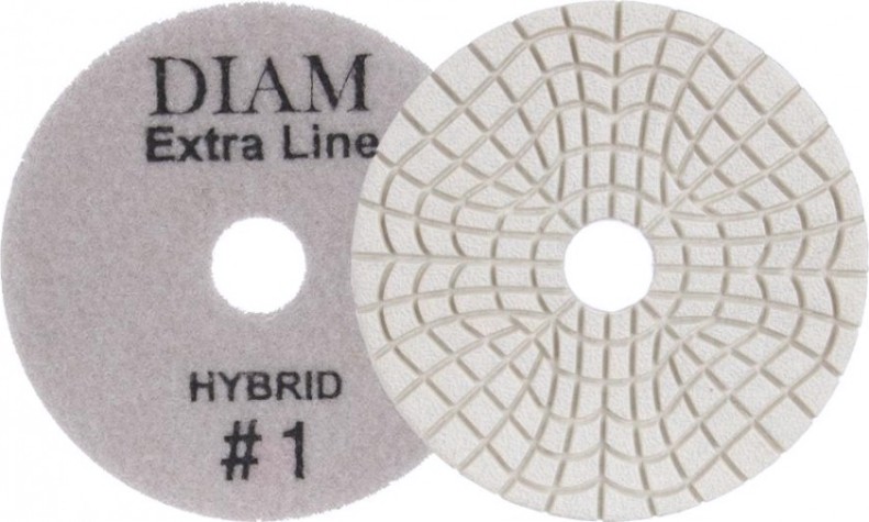 Алмазная тарелка на липучке DIAM АГШК Step-3 100*3 #1 Extra Line Hybrid (сухая/мокрая) [000686]