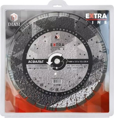 Алмазный диск для резки асфальта DIAM EXTRA LINE 400х25.4 мм [000620]