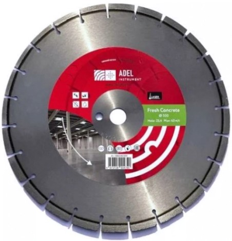 Алмазный диск для резки бетона ADEL INSTRUMENT Fresh Concrete ф500*3,6*25,4 [AI-1302050201]