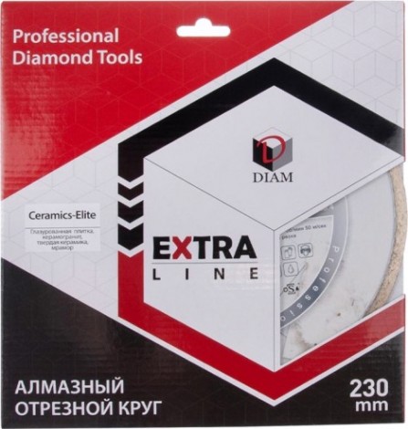 Алмазный диск для резки керамики DIAM 1A1R CERAMICS-ELITE 230x1,6x7,0x25,4 [000594]