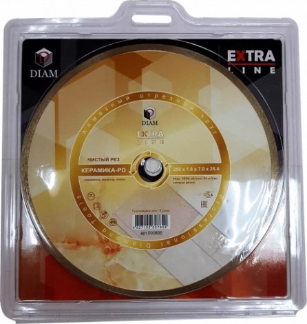 Алмазный диск для резки керамики DIAM 1A1R Керамика-PD Extra Line 250x1,6x7,0x25,4 [000655]