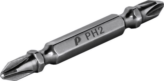 Бита для заворачивания ПРАКТИКА "Профи" двусторонняя PH-2 / PH-2х65мм отверточная (2шт) [035-769]
