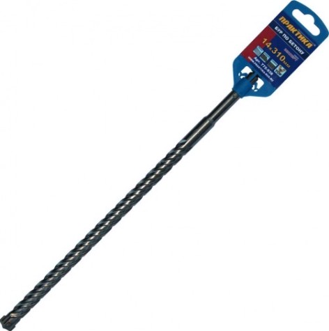 Бур SDS-plus ПРАКТИКА 14х250/310 мм, х-тип серия "эксперт" [775-938]