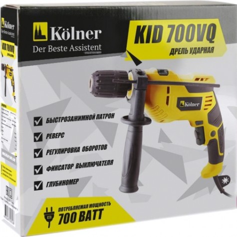 Дрель ударная сетевая Kolner KID 700VQ [кн700вкид]