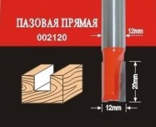 Фреза по дереву АТАКА пазовая прямая 002120 38157 [38157]