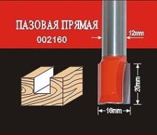 Фреза по дереву АТАКА пазовая прямая 002160 38158 [38158]