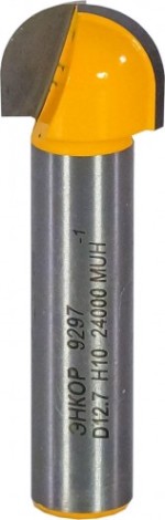 Фреза по дереву ЭНКОР ф12.7х10, r6.35, хв. 8мм гальтельная [9297]
