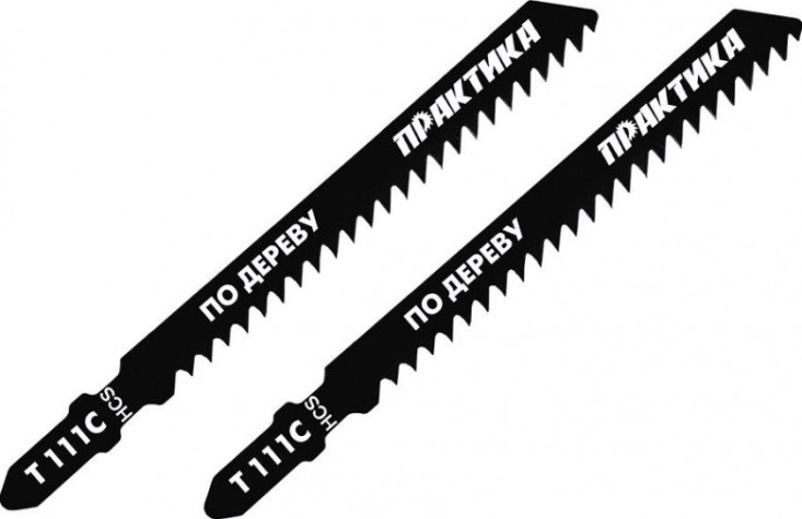 Пилки по дереву ПРАКТИКА T111C 100х75 мм, грубый рез (2шт.) [034-465]