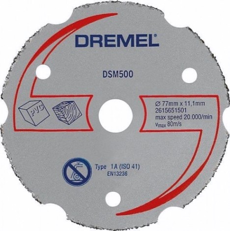 Пильный диск универсальный DREMEL DSM500 77 мм, твердосплавный [2615S500JA]
