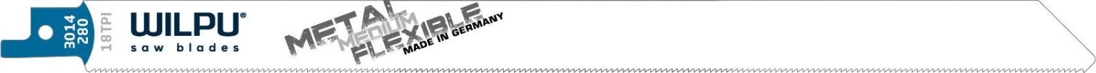 Полотна для сабельных пил WILPU 3014/280 bi по стали и нерж. от 1,5 до 2,5 мм 5шт/уп [1442800005]