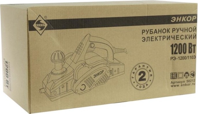 Рубанок сетевой ЭНКОР РЭ-1200/110Э + подставка [50212]