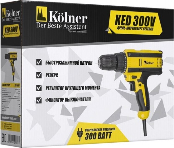 Шуруповерт сетевой Kolner KED 300V [кн300вед]