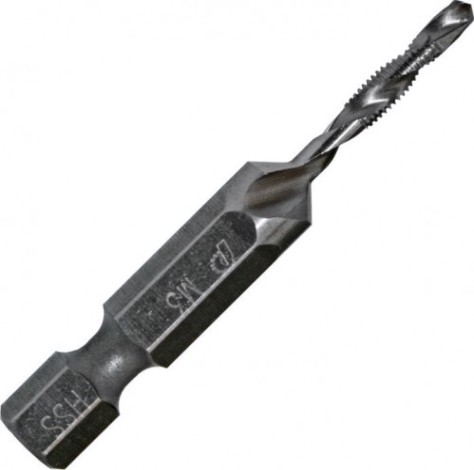 Сверло метчик ПРАКТИКА 3х0.5х49 мм HEX 1/4' (774-962) [774-962]