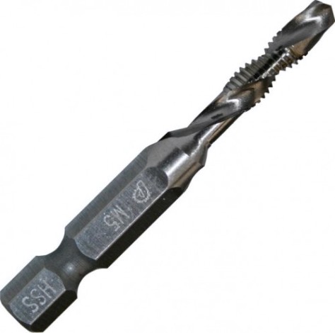 Сверло метчик ПРАКТИКА 5х0.8х54 мм HEX 1/4' (774-986) [774-986]