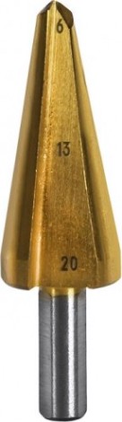 Сверло по металлу конусное ПРАКТИКА 6-20, шаг 2 мм 798-300 ПРОФИ [798-300]